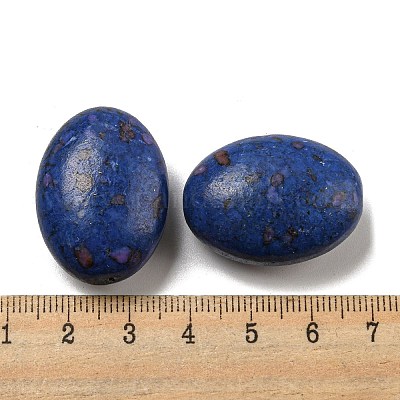 Окрашенные синтетические бирюзовые бусины G-B070-33-1