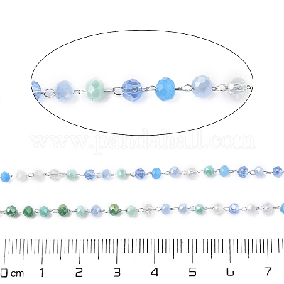 Стеклянные круглые цепочки из бисера CHS-A015-01P-02-1