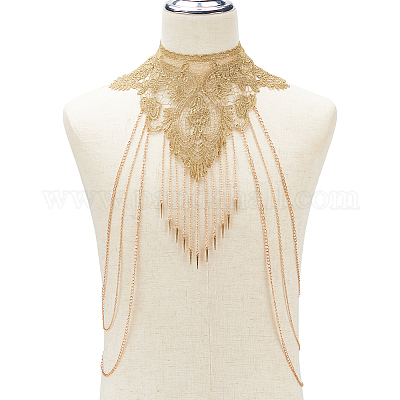 Цепочка для бюстгальтера с железными плечами AJEW-WH0038-80G-1