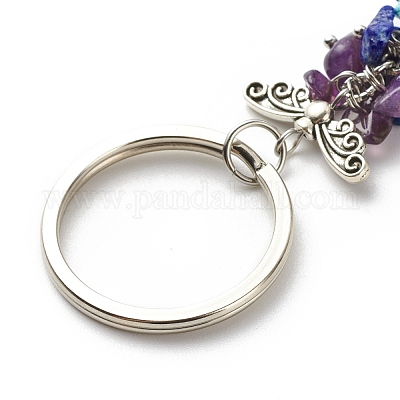 Подвески из бисера и лэмпворк ручной работы из натуральных и синтетических драгоценных камней брелок KEYC-JKC00344-01-1