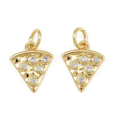 Латунные микропаве прозрачные кубические циркониевые подвески KK-A269-35G-1