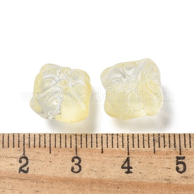 Выпечка расписные прозрачные стеклянные бусины GLAA-C035-01K-1