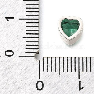 925 бусина из стерлингового серебра с кубическим цирконием STER-L066-06S-06-1