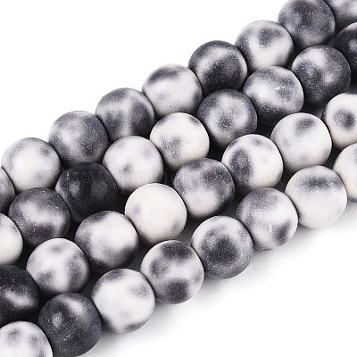 Синтетический бирюзовый круглых бусин пряди TURQ-T004-14C-1