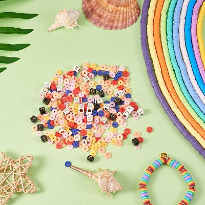 Плоские круглые бусины из глины ручной работы полимерные CLAY-SZ0001-70-1