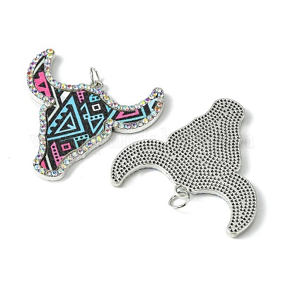 Подвески из сплава с головой крупного рогатого скота FIND-G069-02P-02-1