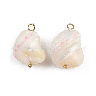 Подвески из натуральных ракушек STAS-D378-30G-1