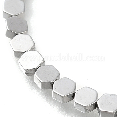 Гальванические нити из синтетических немагнитных гематитовых бусин G-C154-B01-01C-1