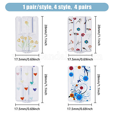 4 пара 4 стильных защитных чехлов для кабеля передачи данных из ТПУ AJEW-HY0001-31-1