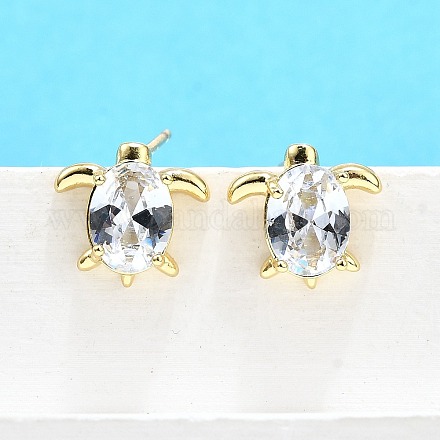 Серьги-гвоздики из циркония EJEW-H157-03G-01-1