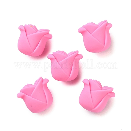 Силиконовые бусины в форме розы SIL-S011-02E-1