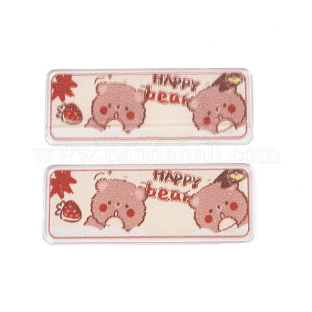 Прозрачные акриловые кабошоны с принтом TACR-N016-21-1