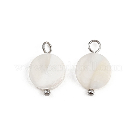 Подвески-диски из натуральных ракушек STAS-D378-31P-1