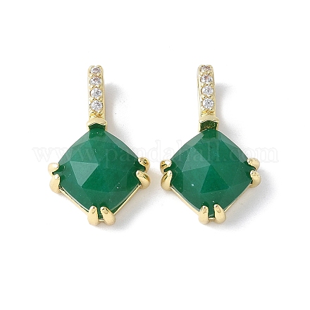 Естественно окрашенные белый нефрит кулоны KK-F892-01G-01-1