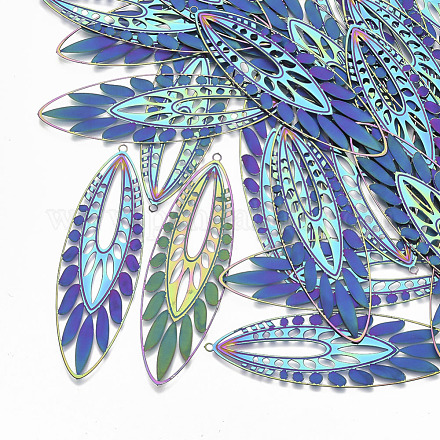 Ионное покрытие(ip) 304 нержавеющая сталь филигранные большие подвески X-STAS-S108-75-1