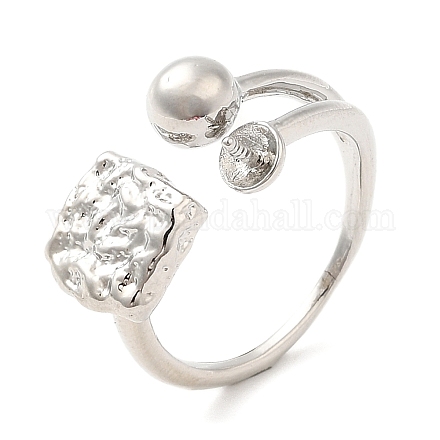 Латунные открытые манжеты с застежкой-колышком&nbsp;LS-KK-E055-02P-01-1