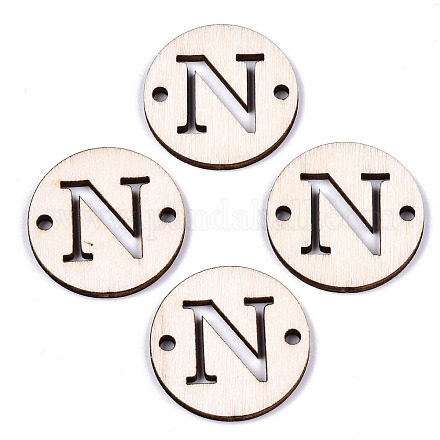 Необработанные соединители звеньев из натурального тополя WOOD-S045-140B-01N-1