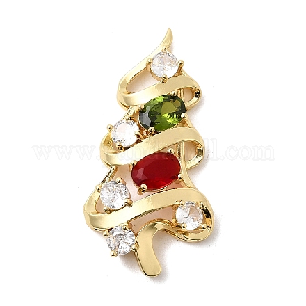 Латунные микро проложить кубического циркония подвески KK-L258-01G-A01-1