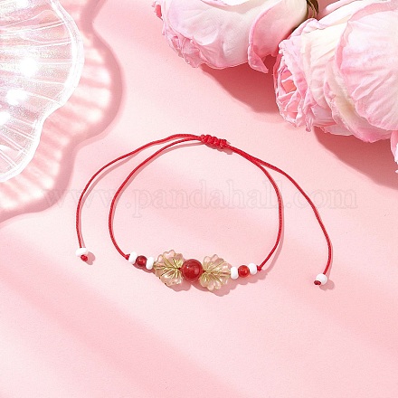 Браслеты из натуральных бусин сердолика для мужчин и женщин BJEW-MZ00208-05-1