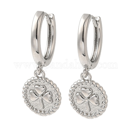 Латунные серьги обруча EJEW-B062-41P-1