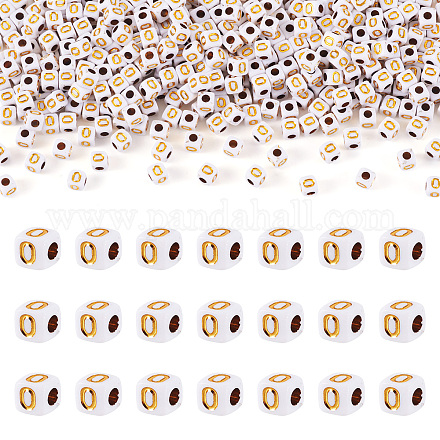 Непрозрачные акриловые бусины MACR-TAG0001-07O-1