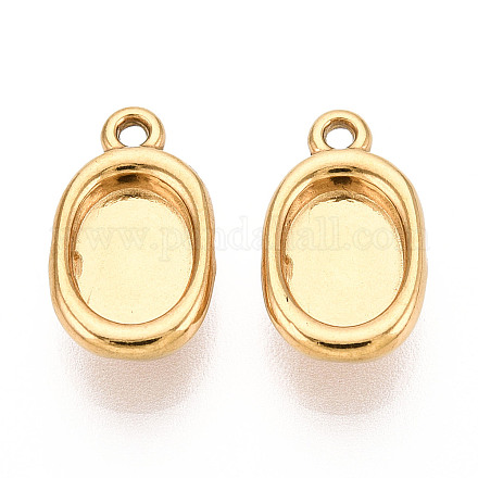 Оправы для подвесок из нержавеющей стали 304 в виде кабошонов STAS-N114-46A-G-1