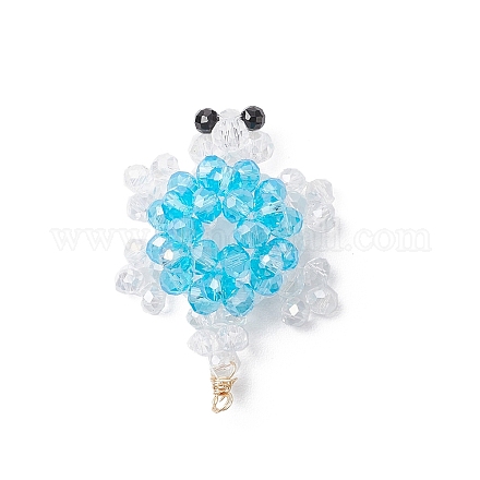 3d подвески из гальванического стекла с бисером в виде черепахи PALLOY-MZ00674-05-1