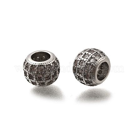 Латунные микро проложить кубического циркония бусы KK-Z126-11P-1