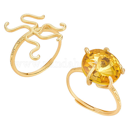 2 шт. основание из латунных открытых регулируемых колец KK-ME0002-75-1