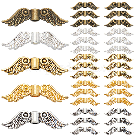 200 шт. 5 цвета бусины из сплава в тибетском стиле FIND-SP0002-14-1