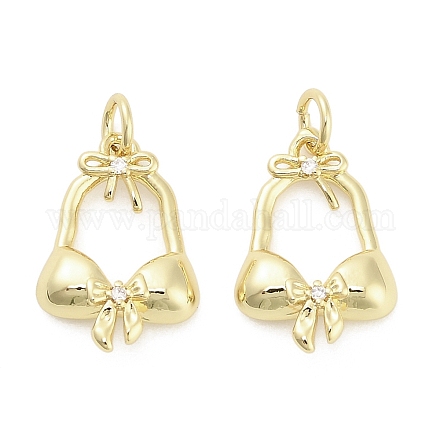 Латунные микро проложить кубического циркония подвески KK-H527-06B-G-1