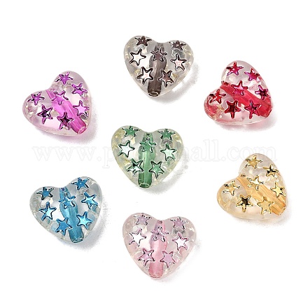 Прозрачные акриловые бусины OACR-H054-03-1