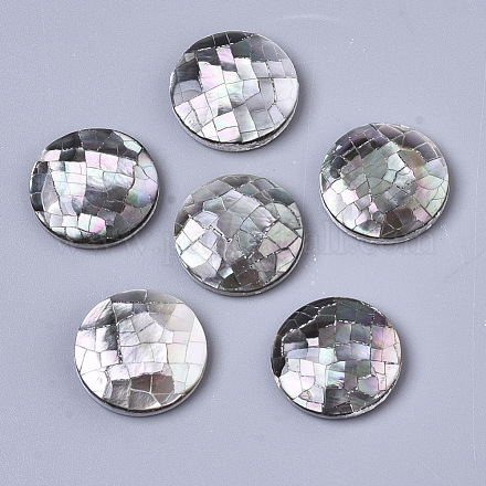 Оболочки губ натуральный черный кабошоны SSHEL-N034-46-1