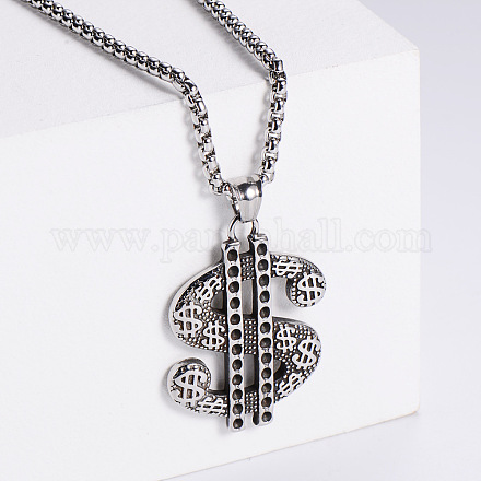 Мужские подвески в виде знака доллара из нержавеющей стали 304 YU7813-1-1