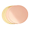 4Pcs 2 Styles Brass/Copper Sheets, Flat Round, Raw(Unplated), 100x1mm, 2pcs/style