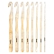 Plastic Crochet Hooks Needles, for Braiding Knitting Tools, Light Yellow, 150x4~12mm, 8 styles, 1pc/style, 8pcs/set