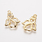 Brass Pendants, Angel, Golden, 16x14x2mm, Hole: 1mm