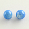 Spray Painted Glass Round Bead Strands, Dodger Blue, 10mm, Hole: 1.3~1.6mm, about 80pcs/strand, 31.4 inch
