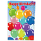 2Pcs Reusable Happy Birthday Chart Posters, Birthday Chart Calendar for Classroom Decorations, Rectangle, Balloon, 430x280mm