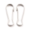 Non-Tarnish 201 Stainless Steel Keychain Clasps, Stainless Steel Color, 22x8.7x1.8mm, Inner Diameter: 21x6mm