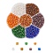 7 Colors Glass Round Seed Beads, Silver Lined Round Hole Beads, Small Craft Beads, for DIY Jewelry Making, Mixed Color, 6/0, 4mm, Hole: 1.5mm, about 100pcs/color, 700pcs/box