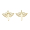 201 Stainless Steel Pendants, Sword with Wing Charm, Laser Cut, Golden, 26x30x1mm, Hole: 2x0.8mm