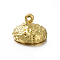 Autumn Theme Zinc Alloy Pendants, Acorn Head, Golden, 11x15mm, Hole: 1.6mm