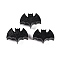 Halloween wood beads, Black, Bat, 22x15x8mm, Hole: 3mm