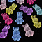 Frosted Acrylic Beads, Rabbit, Mixed Color, 24.5x14.5x11mm, Hole: 2.5mm, about 300pcs/500g