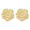 304 Stainless Steel Flower Theme Stud Earrings For Women, Real 18K Gold Plated, 25.5x26mm