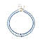 2Pcs 2 Style Resin Evil Eye & Glass Seed Beaded Necklaces Set for Women, Blue, 15.04 inch(38.2cm), 17.32 inch(44cm), 1Pc/style