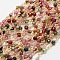 3.28 Feet Faceted Round Natural Agate Handmade Beaded Chains, Unwelded, with Golden Brass Findings, Cadmium Free & Nickel Free & Lead Free, Colorful, 14.5x4mm
