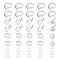 DIY Blank Dome Earring Ring Pendant Making Kit, Including 304 Stainless Steel Leverback Earring Findings & Finger Rings Settings & Pendant Cabochon Settings, Glass Cabochons, Stainless Steel Color, 96Pcs/box