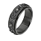 Stainless Steel Rotating Ring, for Men and Women, Black, US Size 10, 8mm, Inner Diameter: 19.8mm